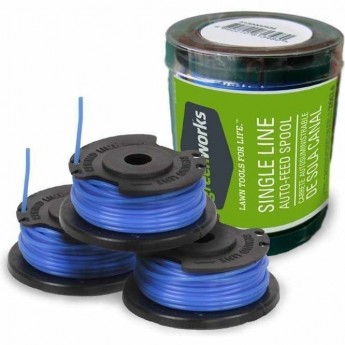 Комплект из трёх катушек GREENWORKS с леской 1,65 мм для триммеров серии G-MAX 40V Комплект из трёх катушек GREENWORKS с леской 1,65 мм для триммеров серии G-MAX 40V