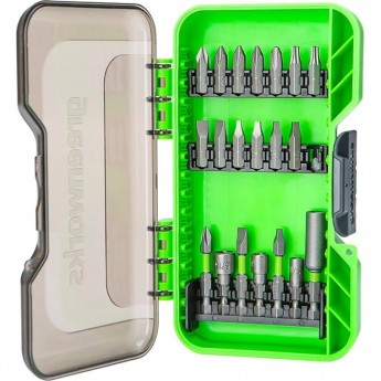 Набор GREENWORKS биты ударные,головки торцевые, держатель магнитный 20 предметов Набор GREENWORKS биты ударные,головки торцевые, держатель магнитный 20 предметов